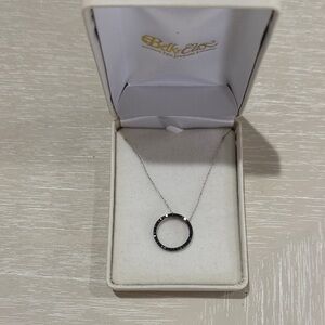 Belk Black Diamond Circle Pendant Necklace
